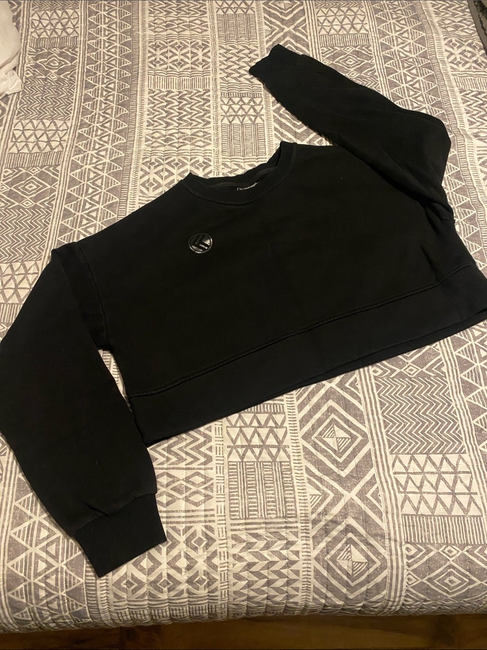 King Kong Cropped Crewneck Sweatshirt with Logo